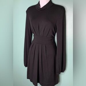 Theory Black Nina Wool Dress